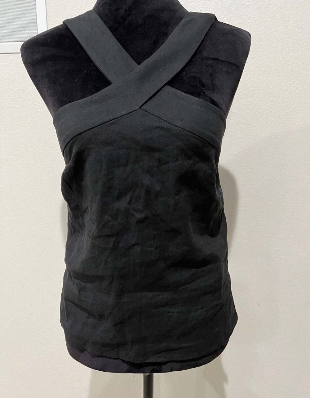 Cuyana Cross-Back Linen Blend Tank Top Sz XS